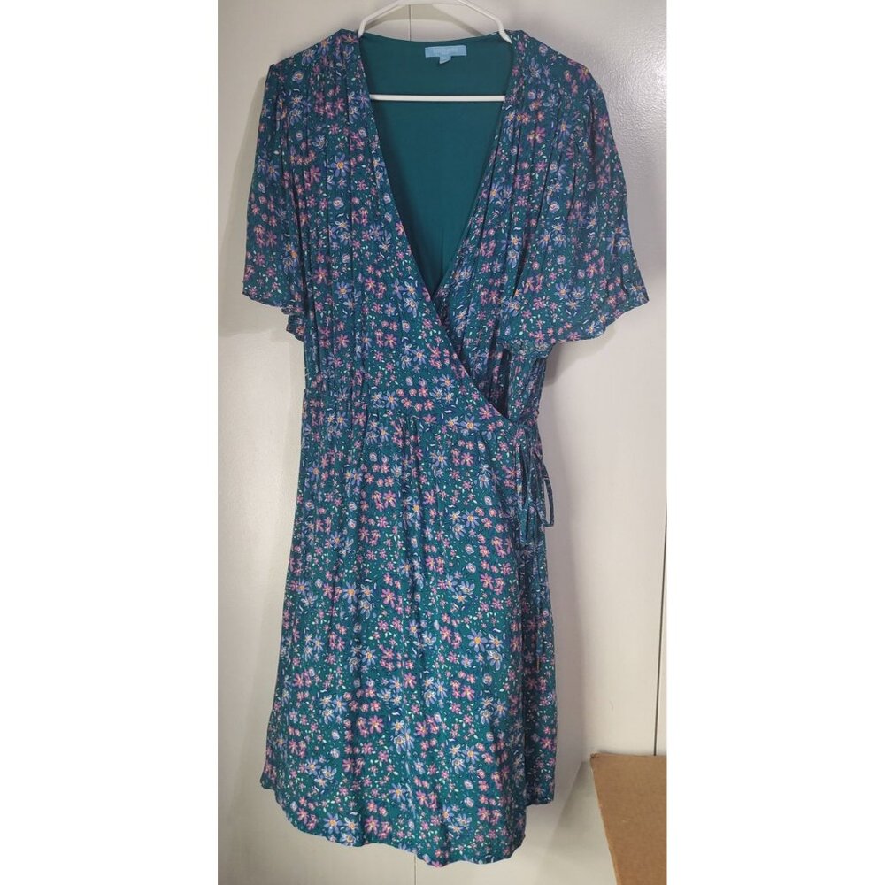 Draper James RSVP SZ XXL Flutter Floral Midi Wrap Dress Fairy Festival Country - Picture 2 of 9